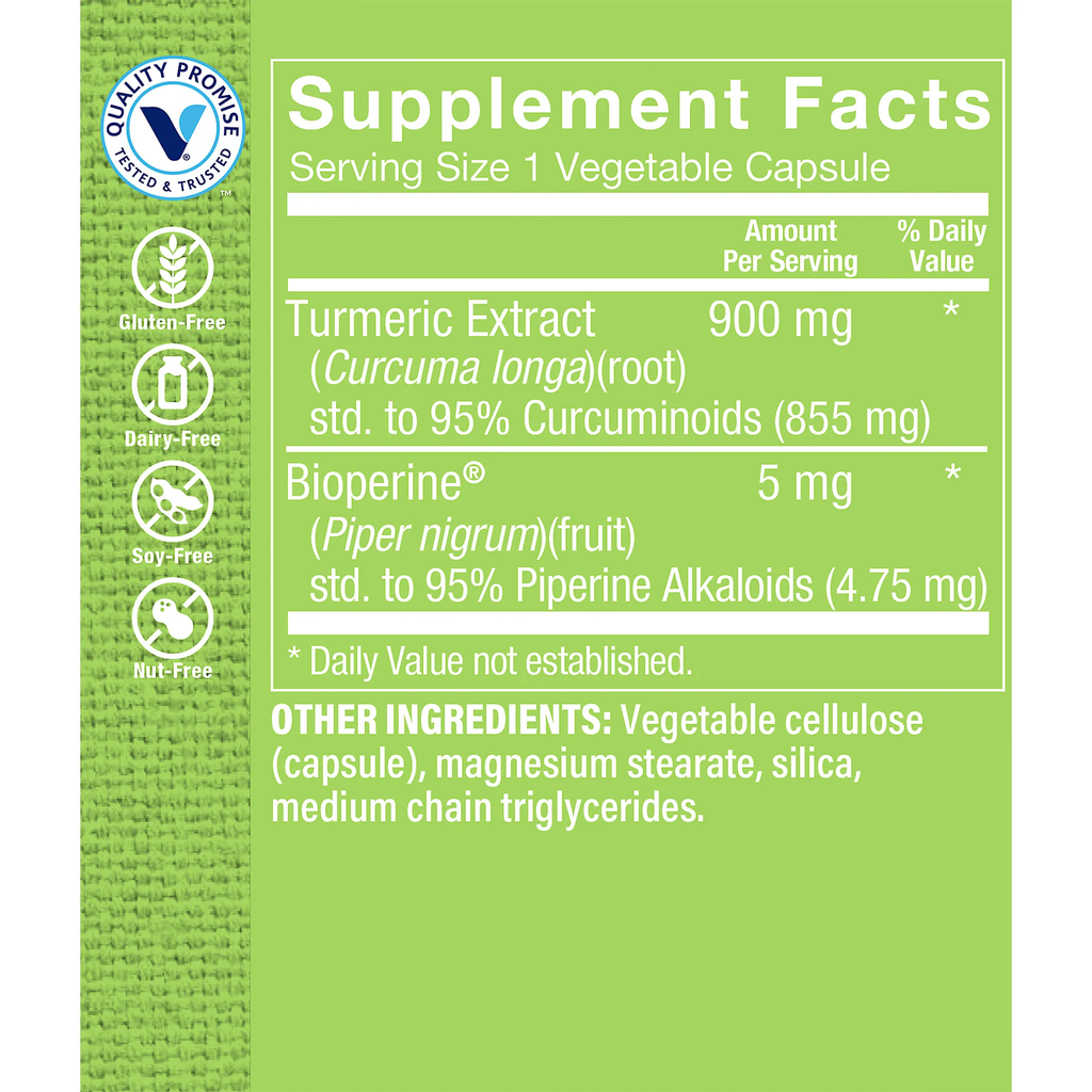 Triple Strength Turmeric con Curcuminoides (30 Capsulas)