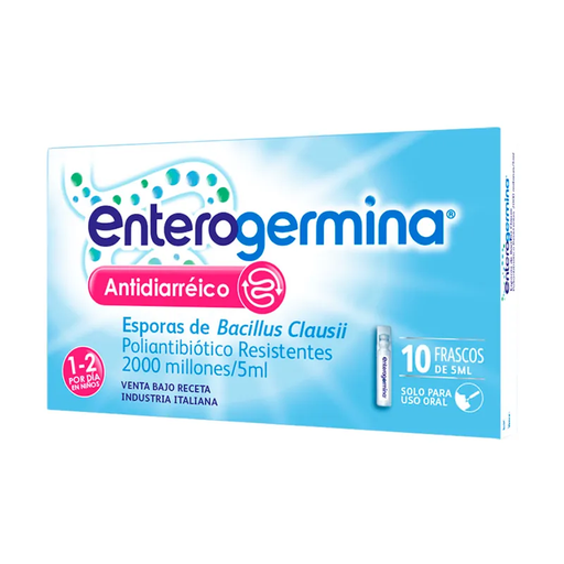 Enterogermina Esporas de Bacillus Clausii Poliantibiótico (Caja de 10 ampollas) 